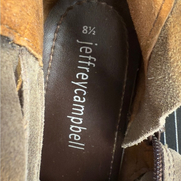 Jeffery Campbell Leather Strappy Boho Western Festival Fringed Boots - Picture 12 of 16